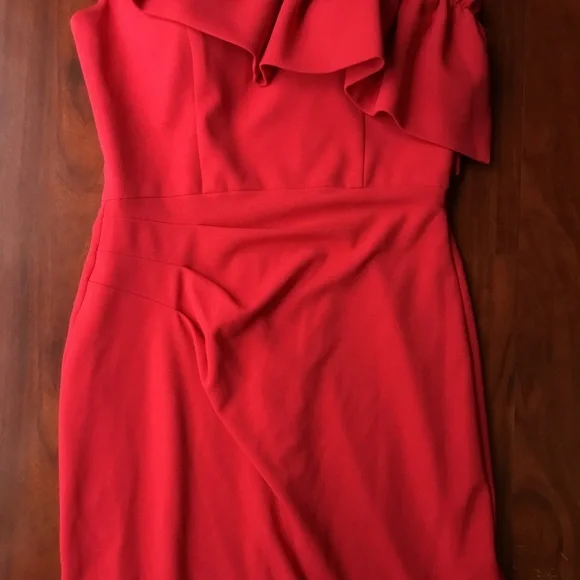 Aqua one shoulder ruffle maxi dress NWT - Picture 4 of 8